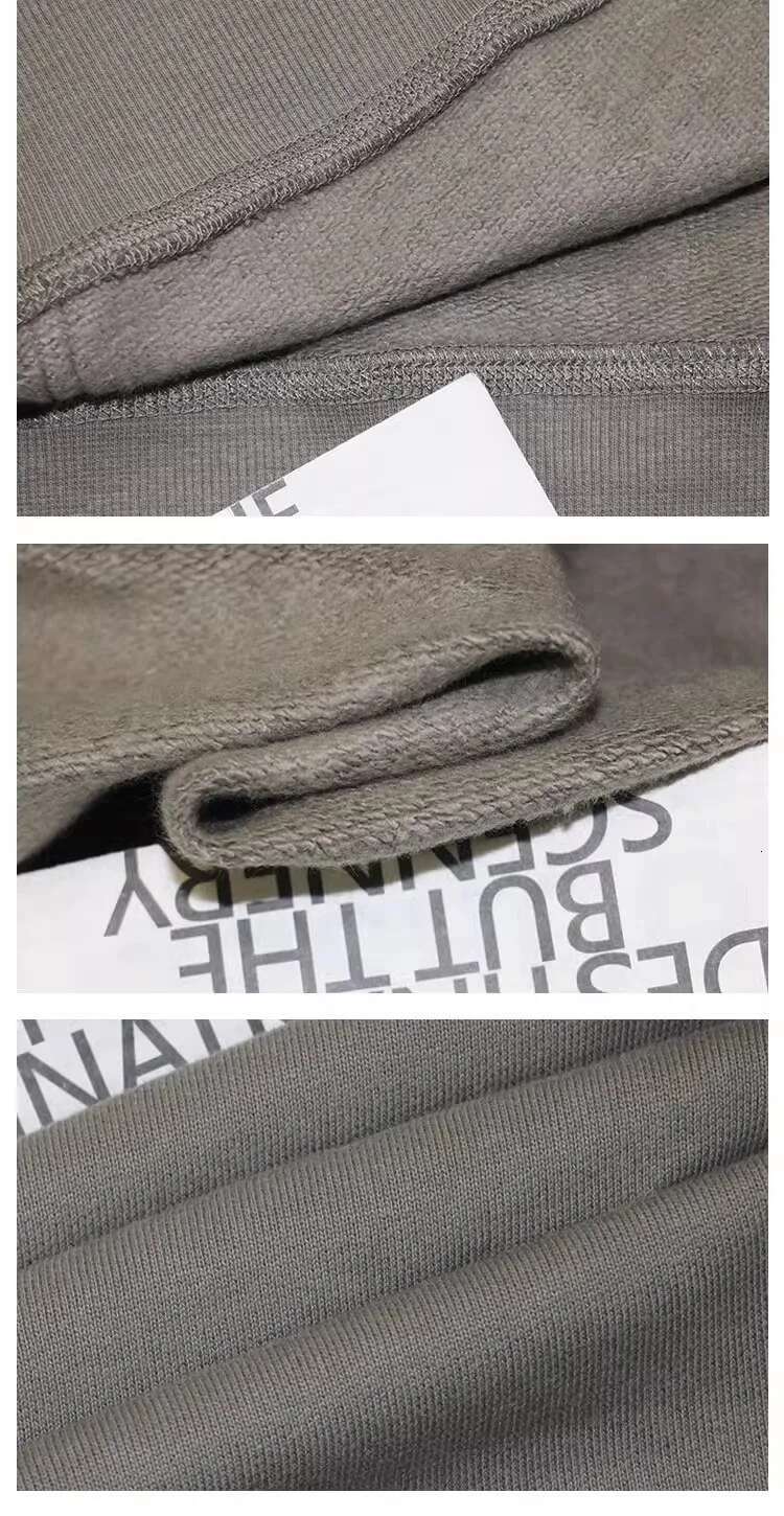 100% cotton gray Hoodie women Embroidered letter long sleeve pockets hooded sweatshirt female 2024 Fall Collection