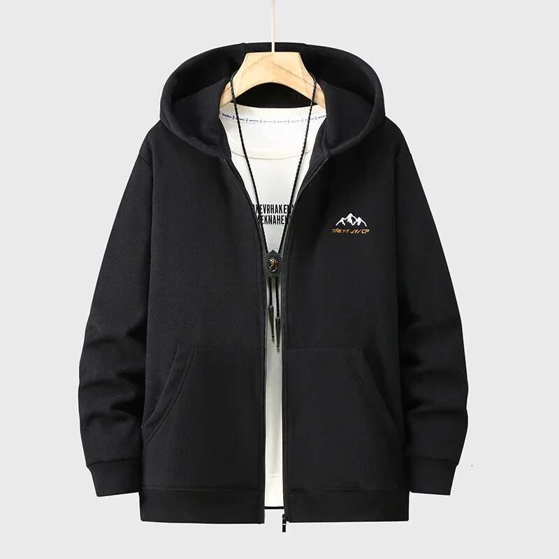 Big Size Clothing Store Polar Fleece Hoodie Men Zip-up Thick Warm Hooded Shirt Male Winter Extra Fat Plus Large 10XL 11XL