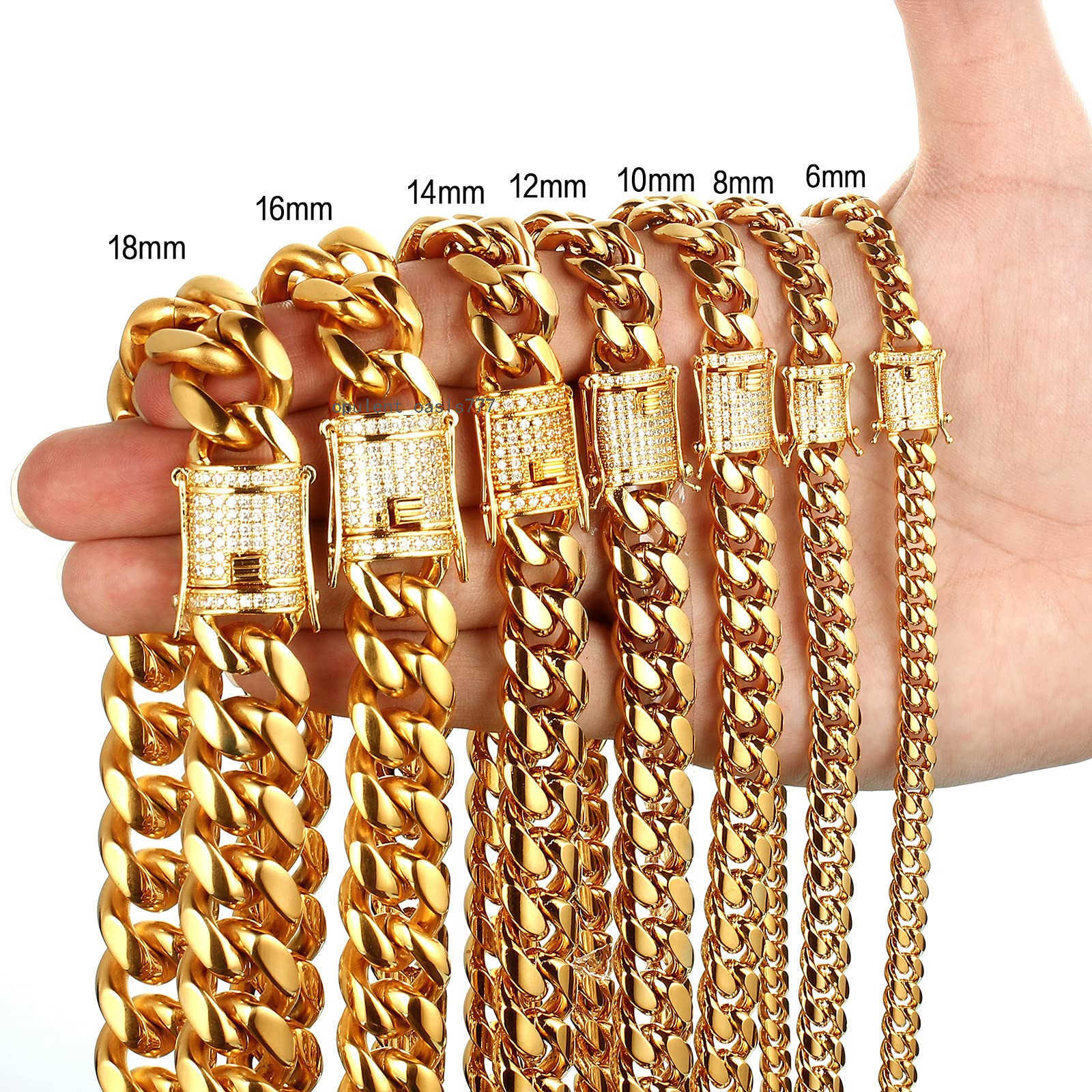 New 18K Gold PVD Plated Miami Cuban Link Chain Necklace 316L Stainless Steel Jewelry moissanite Men Women 12mm Bulk Hiphop Jewelry Gift