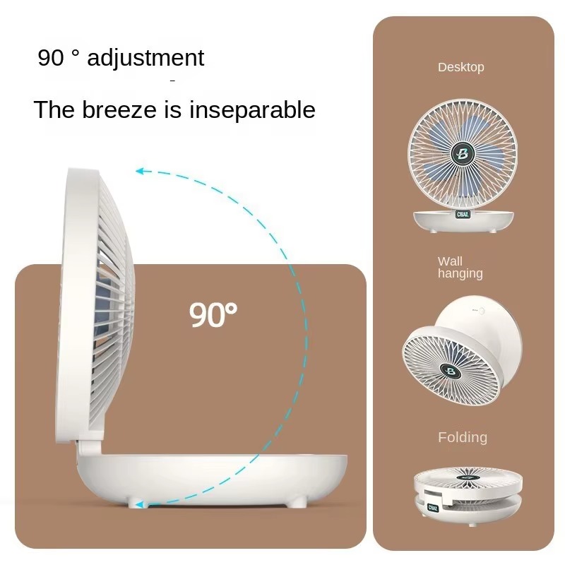 Portable Ventilation Air Multifunctional Folding Fan Mini Desktop Usb Fan Wall-mounted Foldable Table Model Fan