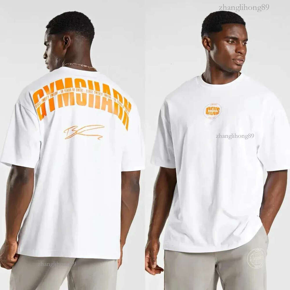 Men Oversized Tshirt Gym Fitness Loose Comfortable Sports Tees Summer Cotton Short Sleeves Top Bodybuilding Workout Shirts 240703