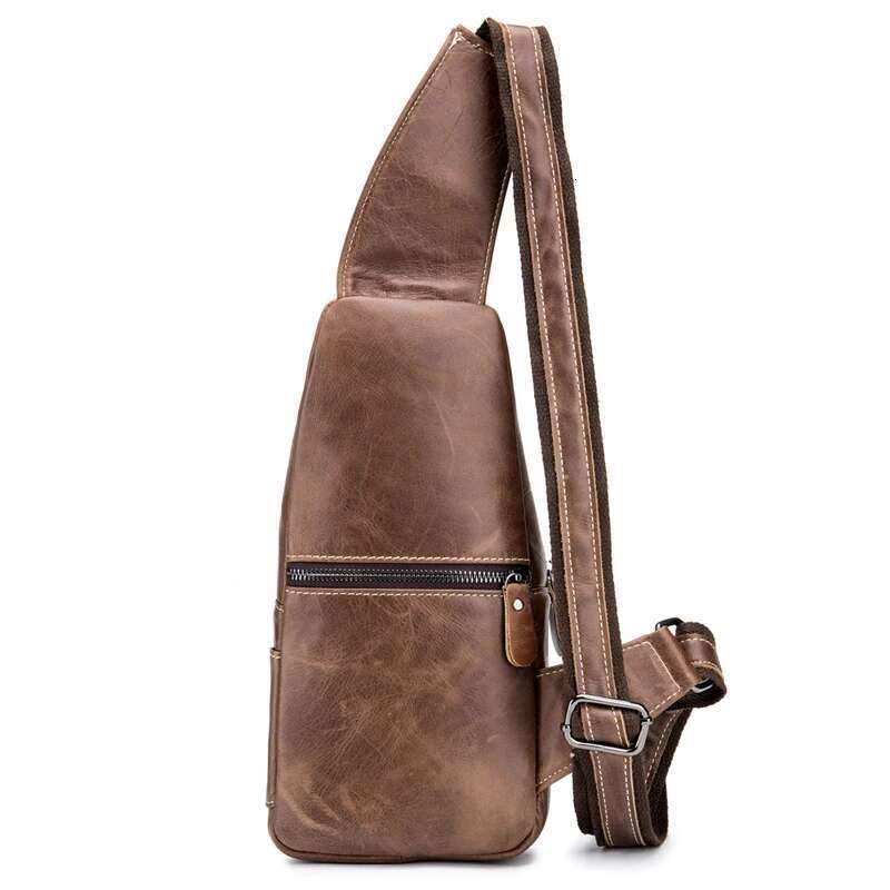 Fashion Men's Genuine Leather Shoulder Brand Style Chest Bag Shoulder Bags For Men Male Messenger Crossbody Bag