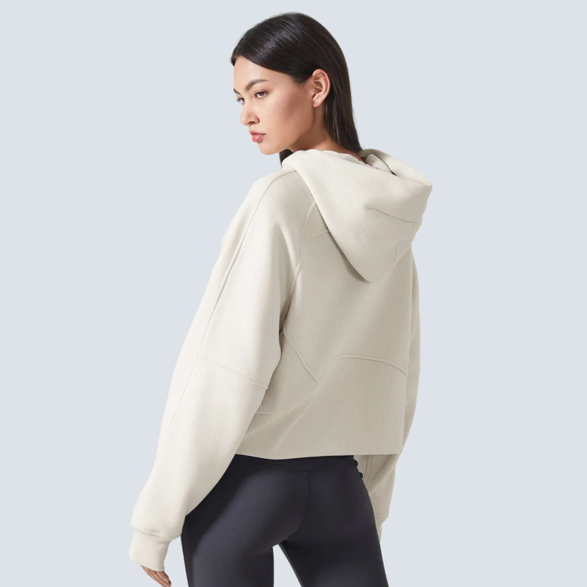 Women's Half-Zip Hoodies Fleece Warm Sweatshirt Sports Jacket with Thumbhole Winter Clothes Fashion Casual Yoga Top Streetwear