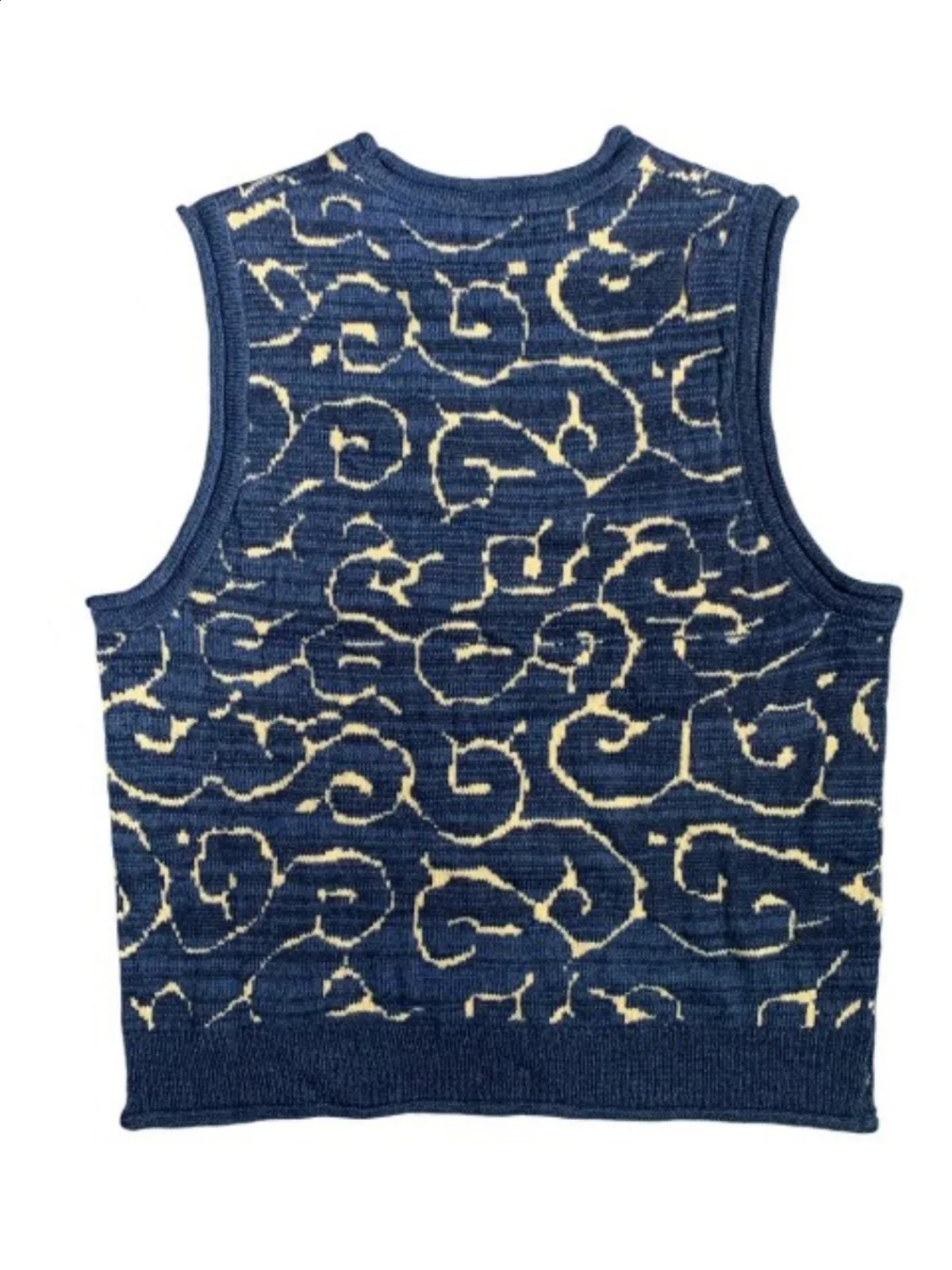 2014aw High Street Kapital Retro Sweater Knitted Vest Casual Edition Sweater Vest Street Clothing Y2k Mens Clothing 250210