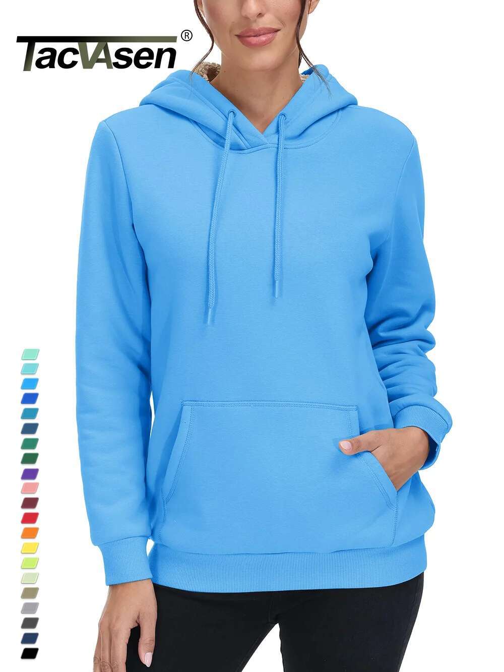 TACVASEN Winter Fleece Hoodie Womens Thick Warm Sherpa ed Hooded Sweatshirts Ladies Loose Hoodies Streetwear Pullover Tops