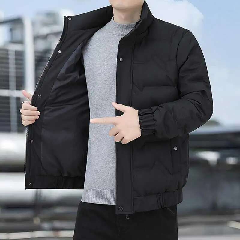 Winter New Lightweight Loose Plush Warm 90%White Duck Windproof Down Jacket Men Casual Coat Male