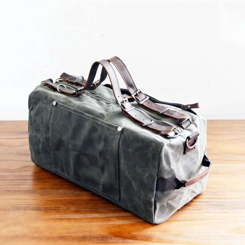 Gym Men Duffel Retro Waxed Canvas Travel Bags Hand Lage Designer Weekend Bag Waterproof
