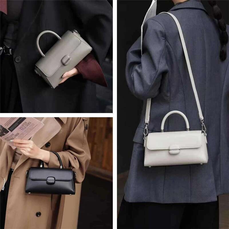 Hifashion Cowhide Genuine Leather Small Tote Handbags For Women 2025 Trend Designer Short Handle Ladies Shoulder Crossbody Bags