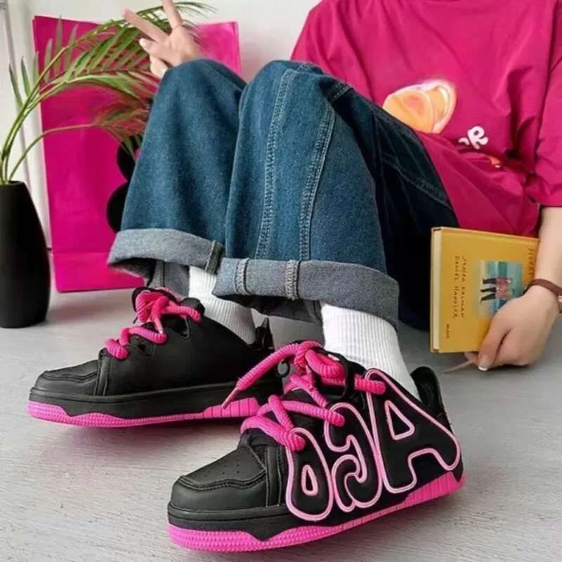 Women for Men Tennis Retro Star Y2K Punk Hip Hop Skateboard Fashion Male Sneakers Couple Out door Casual Sp
