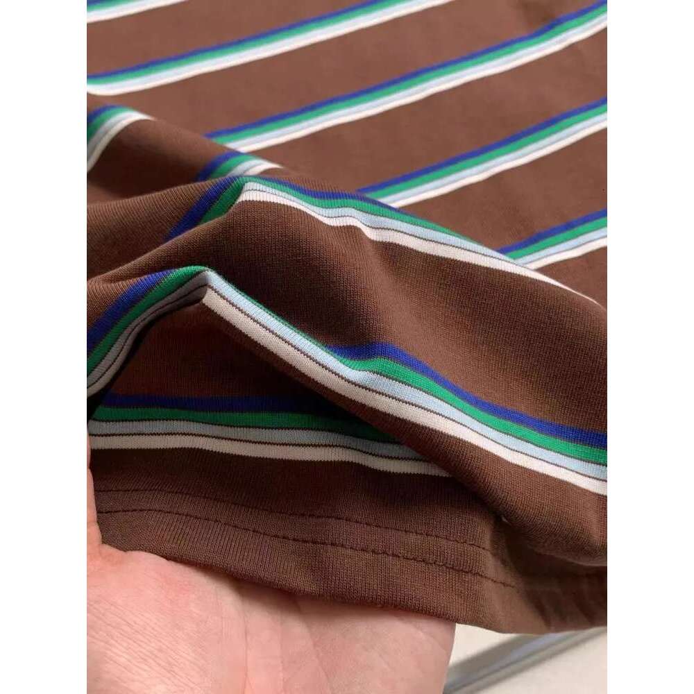 Summer Women Casual Mixed Colors Striped Tees O Neck Short Sleeve Comfortable T-Shirt Streetwear Female Loose Pullover Tops