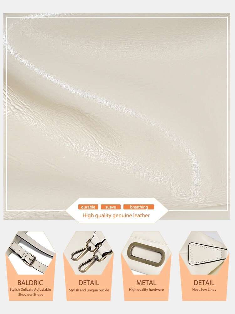 Zency Genuine Leather Vintage Designer Handbag For Women Large Capacity Shoulder New Brown Crossbody Tote Bag Purse 2025