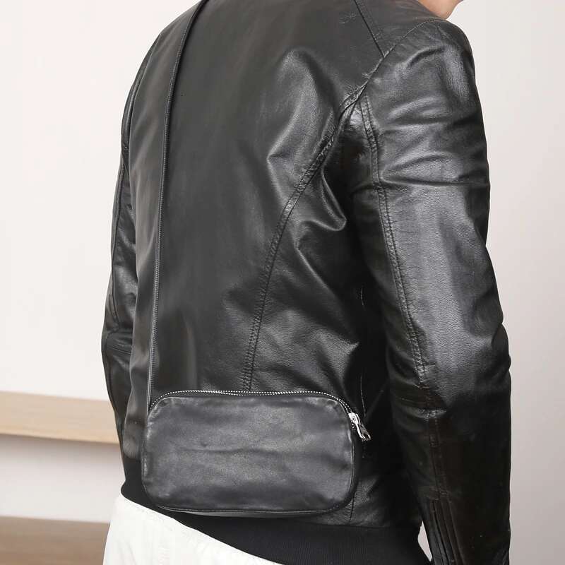 Mini Satchels Genuine Leather Handmade Messenger Crossbody Pack Cowhide Cell Phone Unisex Travel Passport Bag