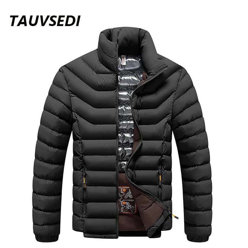 2023 Winter New Men Fashion Warm Solid Thick Windproof Outwear Autumn Mens Casual Waterproof Parkas Jacket Coat Male
