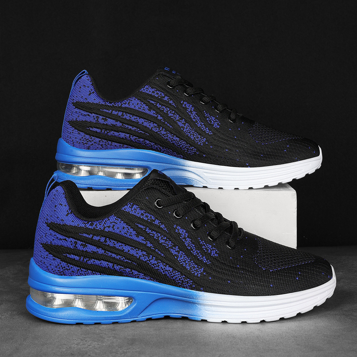 Super Sized Men's Designer Fly Woven Mesh Breathable Running Shoes For Spring And Summer 2025 Low Top Air Cushion Soft Sole Fashionable Casual Sp