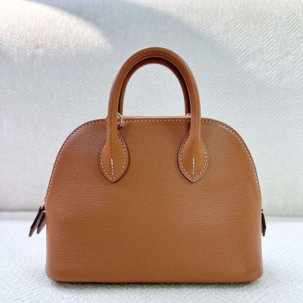 Real Leather Shell Crossbody Bags Women Cowhide Shoulder Designer 2024 New Fashion Lady Top Handle Bag Purses And Handbags