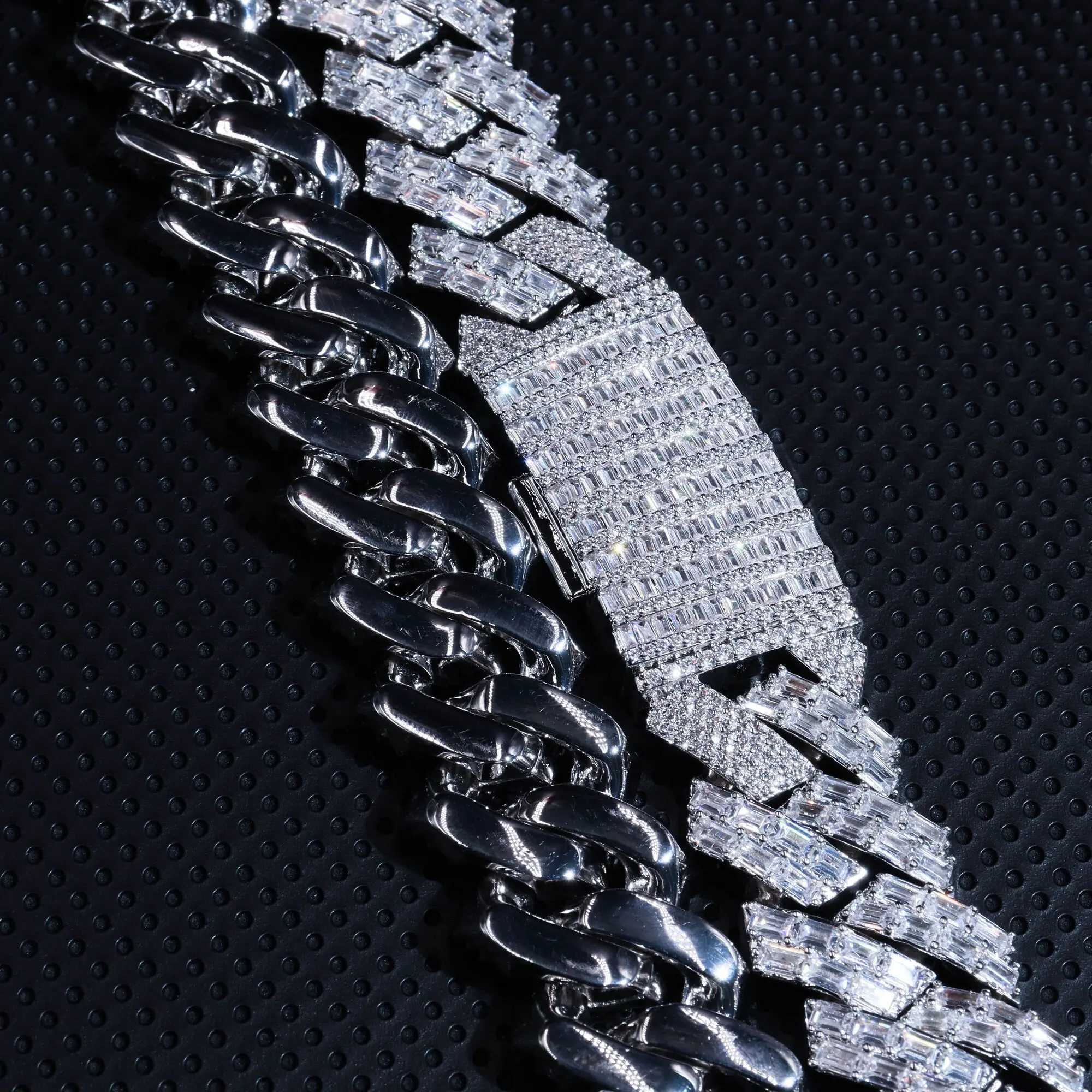 20mm Sell Hiphop Fine Jewelry Necklaces 925 Sterling Silver Necklace Moissanite Europe and the United States Popular