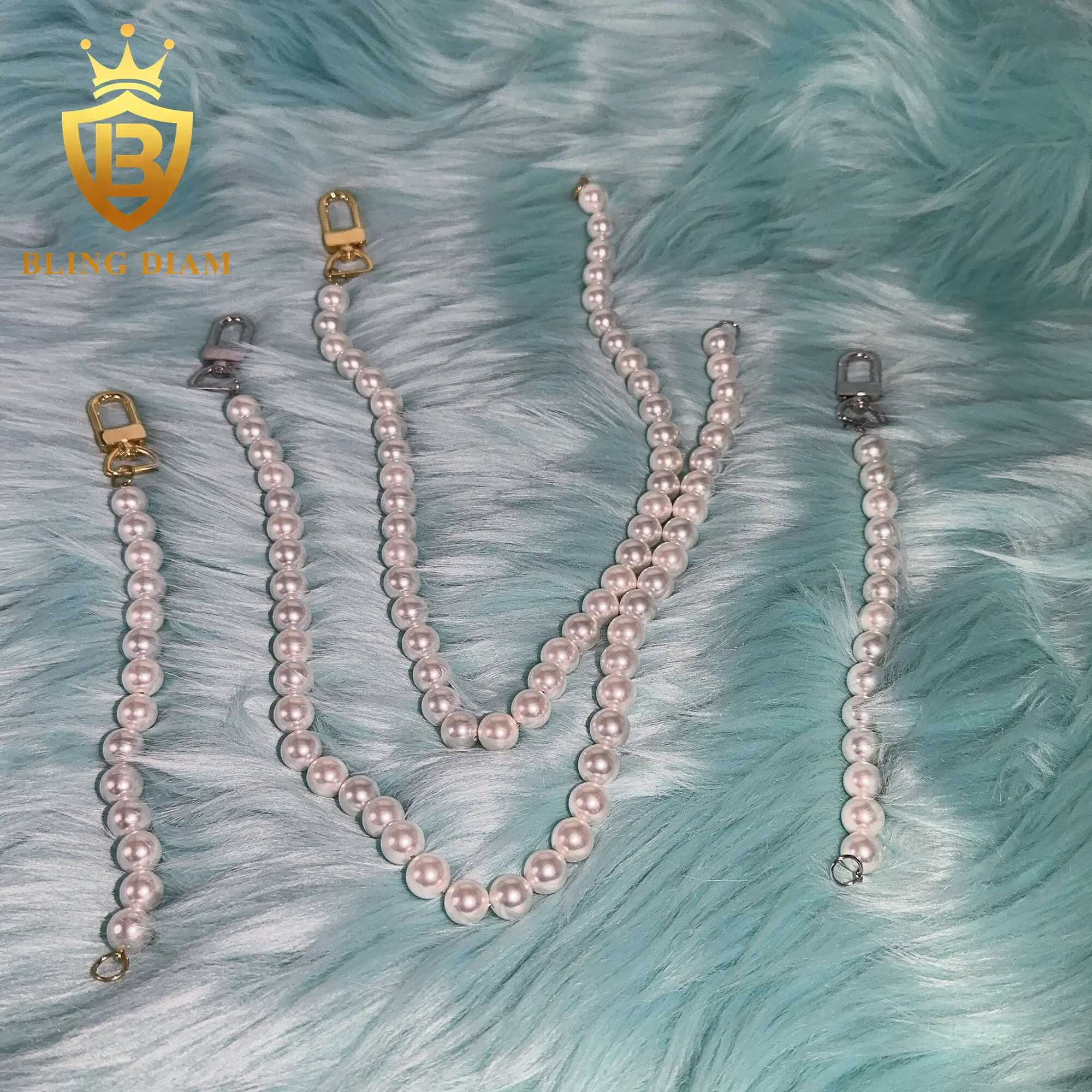 Fashion Women Jewelry 10mm 8mm Mother of Pearl Stainless Steel Cuban Link Chain Freshwater Pearl Chocker Necklace Bracelet