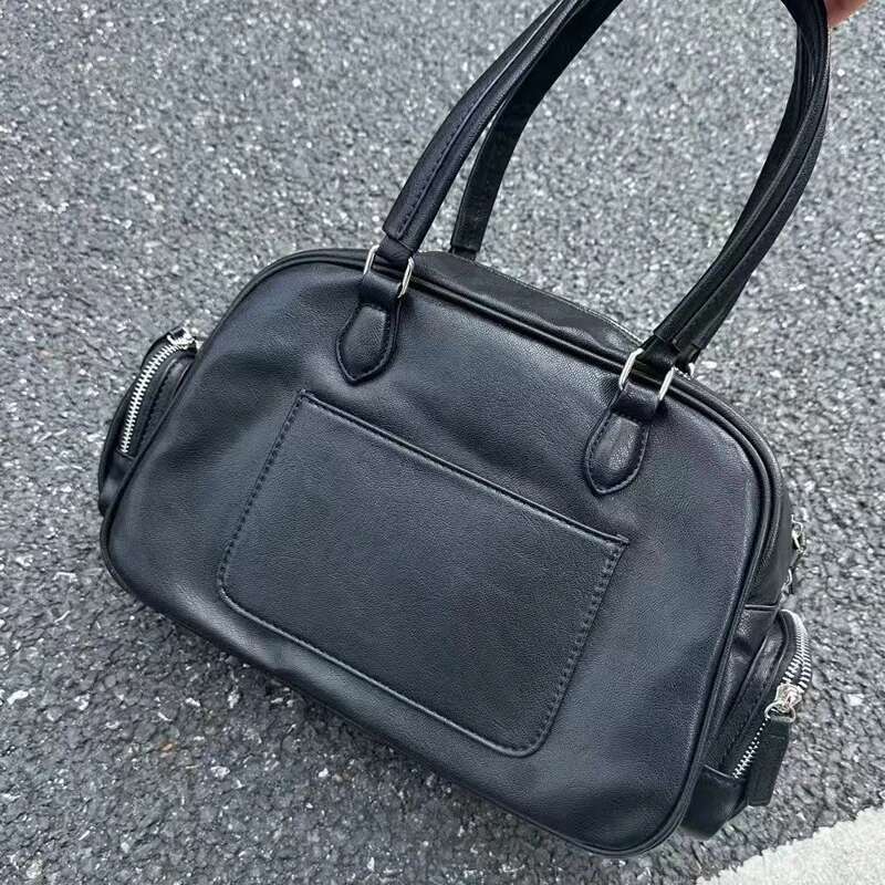 Vintage Tote Bags For Women Designer Handbags Purses 2024 New In PU Leather Top Handle Multiple Pockets Underarm Shoulder