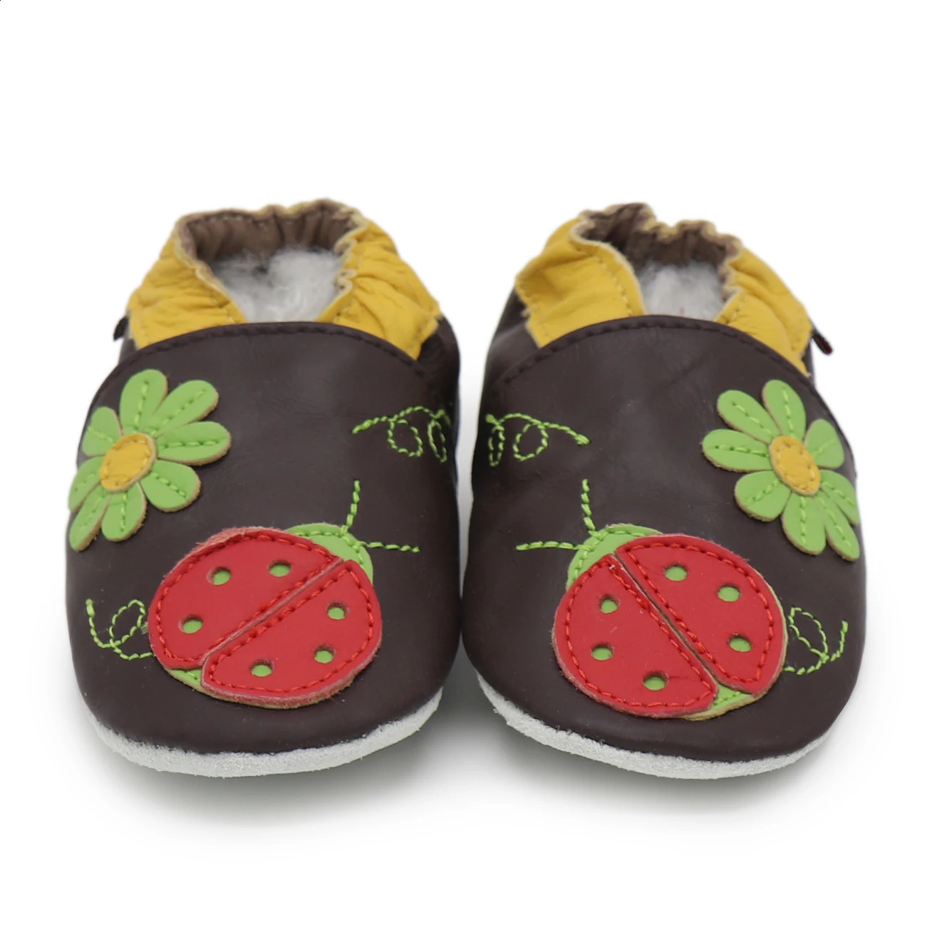 003Carozoo Sheepskin Leather Soft Sole Baby Shoes Toddler Slippers Up To 4 Years First Walker 250214