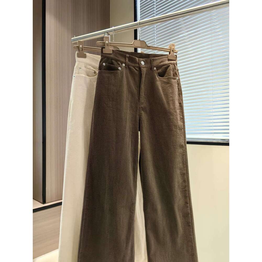24 Autumn And Winter New Women's Casual Corduroy Trousers Lean Straight Pants