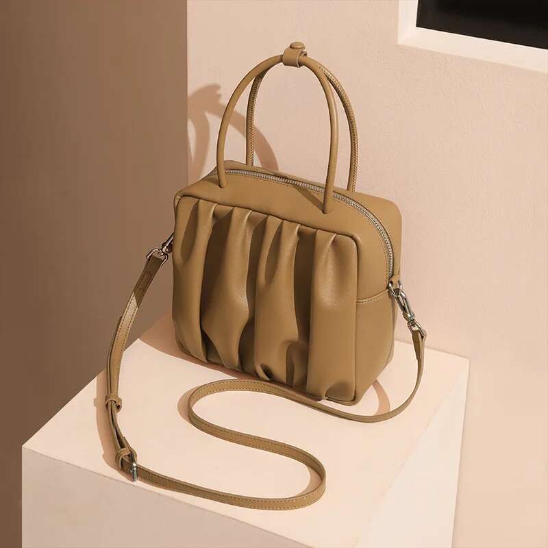 2025 New Women Leather Purses And Handbags Fold Brand