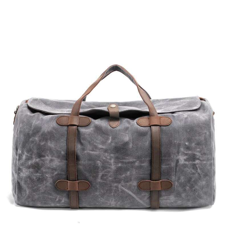 Waxed Canvas Lage Large Capacity Crossbody Travel Weekend For Men Business Trip Duffel Tote Bag