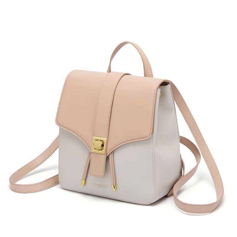 Women Fashion Cowhide 2022 Lady Business Leisure Backpack Female Casual School Bags Teenager Girls Bag