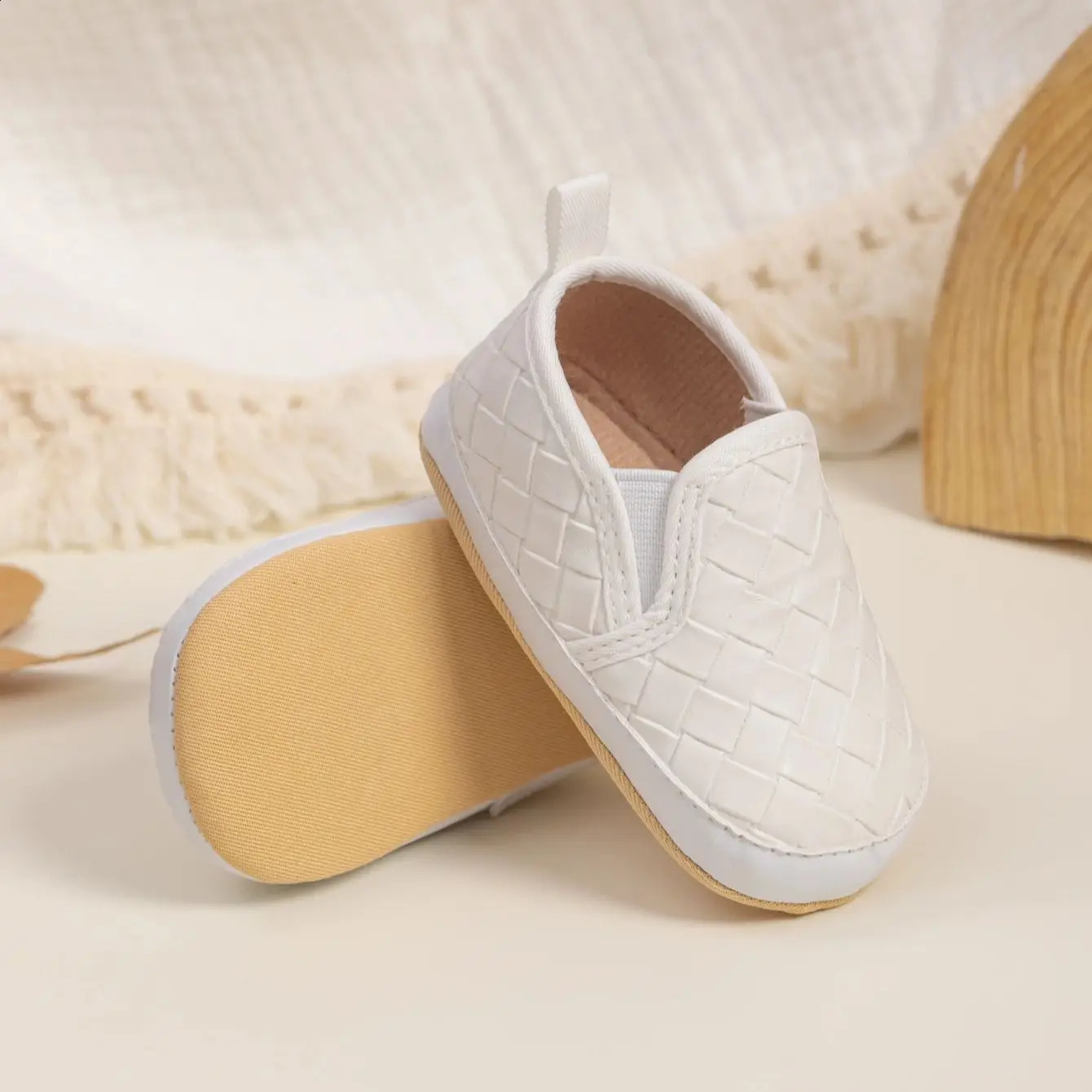 Meckior Baby Boys Girls Shoes Loafers Fine Checkered Shallow Mouth Casual First Walkers Anti Slip Crib Boys Shoes 0-18M 250214