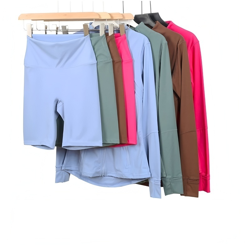 Yoga Woman Set Leggings Jacket Flared Womens Gym Ourtdoor Zippered Jackets Slim Fit Running Shorts Legging Tracksuits HighQuality Durable Lightweight