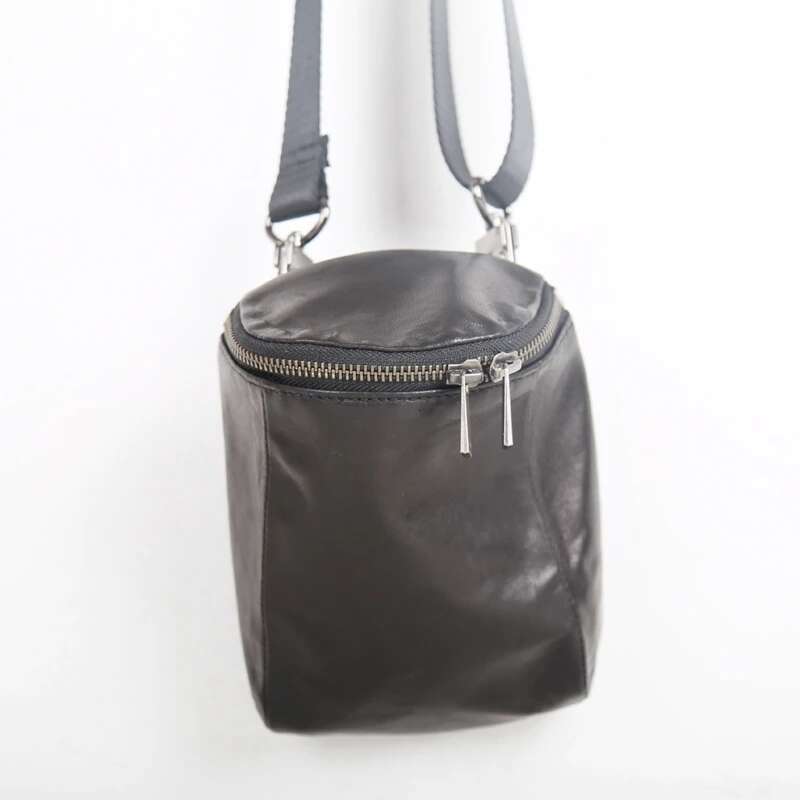 Mini Satchel Genuine Leather Unisex Messenger Bag Sheepskin Simple Crossbody Bags Small Storage Cell Phone Pack