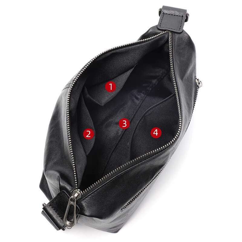 Real Bags Small Shoulder Genuine Messenger Business Casual Cossbody Men's Bag Leather