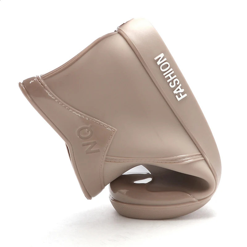 Four Seasons Rain Boots Womens Short Rain Boots Fashion Anti slip Kitchen Work Cotton Warm Waterproof Winter Shoes 250213