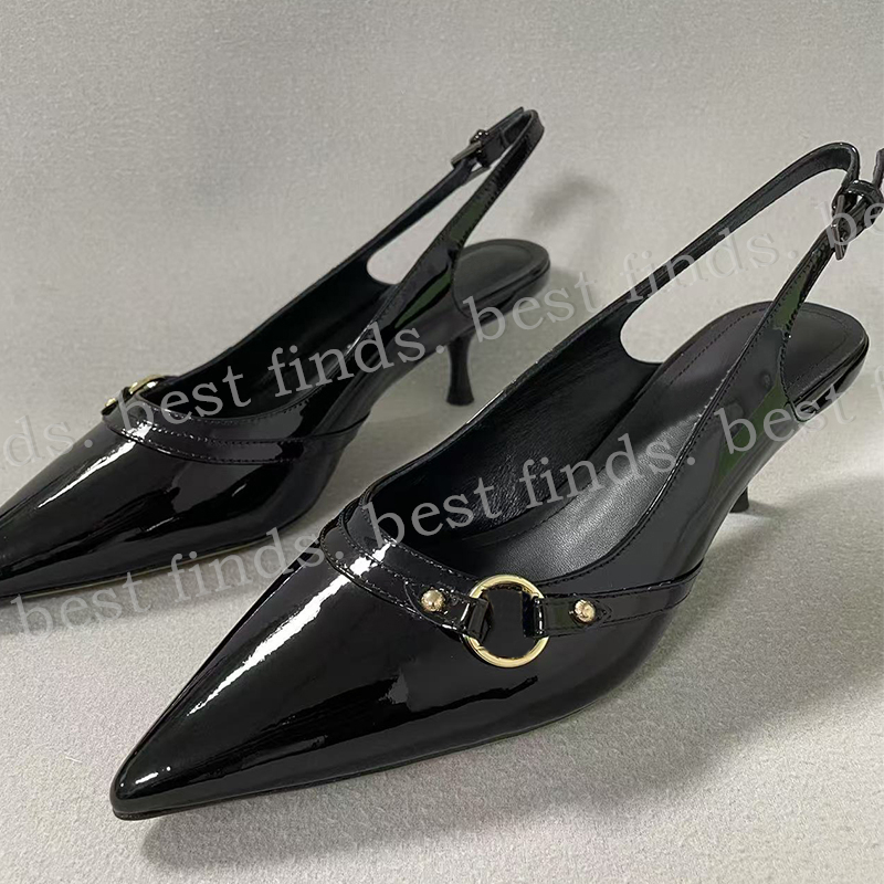 (PREMIUM VERSION) Fashion Women's Leather Heels with 5.5cm Heels Sandals Gifts for Women