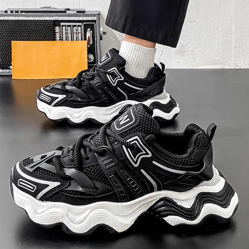 Men Sports hot Thick Sole Designer Shoes Fashion Versatile Sneakers Triple Black Grey Beige Free shipping