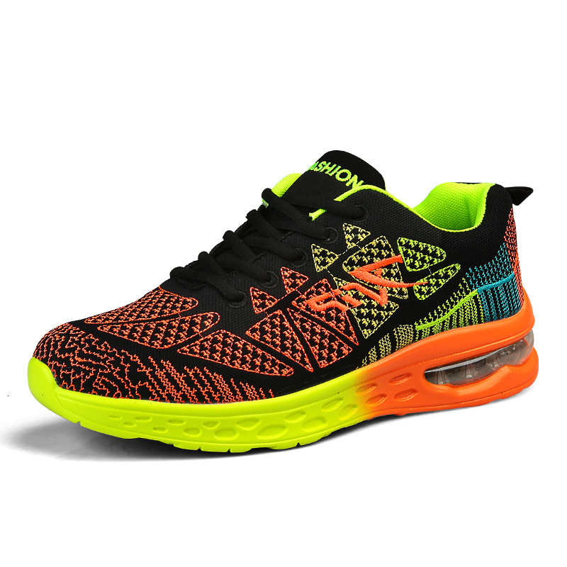 Men's Summer Designer Flyknit Mesh Breathable Low Help Student Fashion Sports And Leisure Couple Style Big Air Cushion Running Shoes Sports Shoes