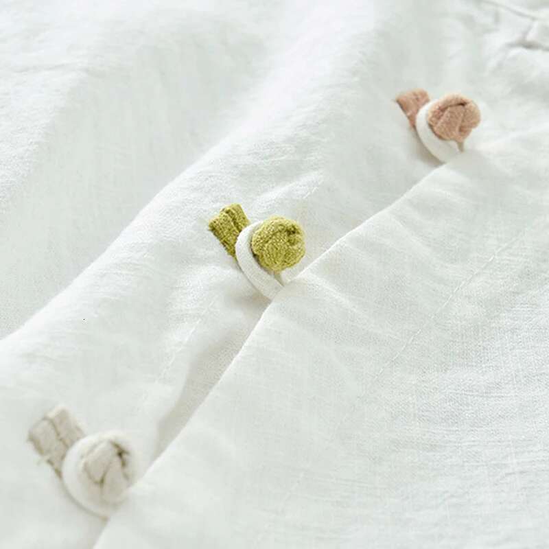 Women Vintage Cotton En And Tops Stand Long Sleeve 2025 Spring New Chinese Style Button Loose Blouses Shirts