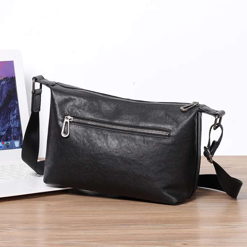 Real Bags Small Shoulder Genuine Messenger Business Casual Cossbody Men's Bag Leather