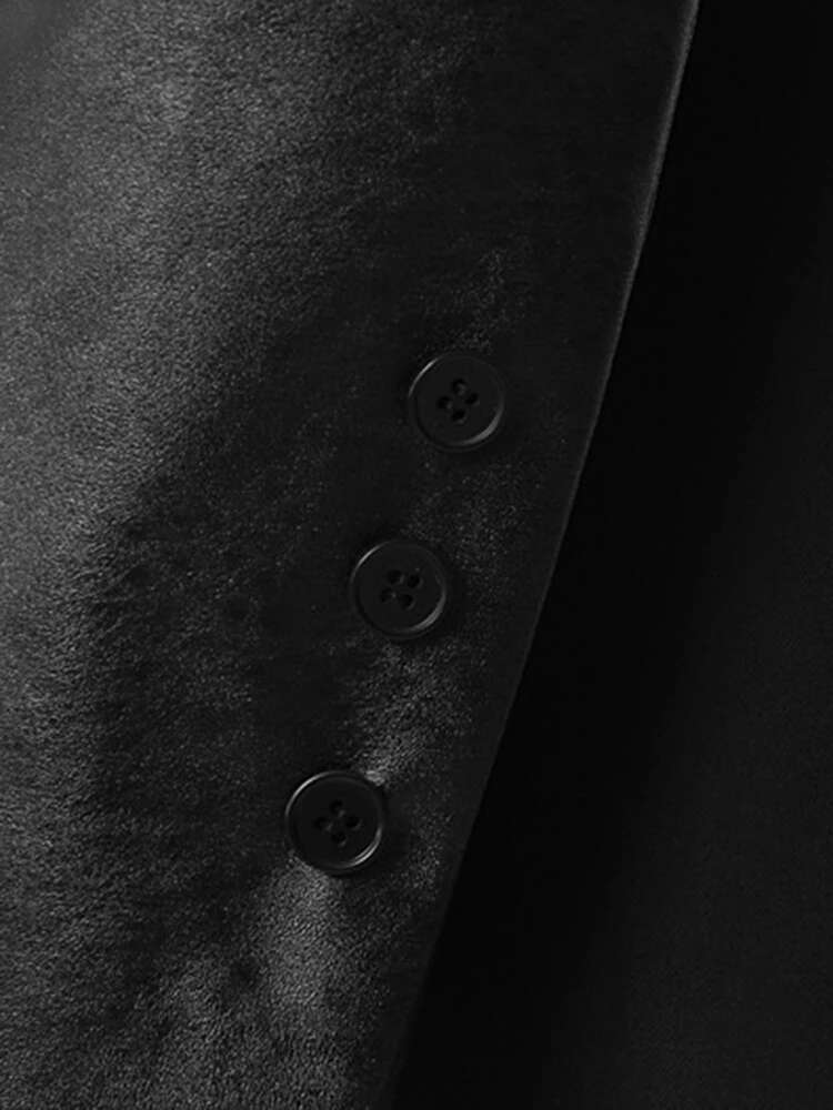 Black Pu Leather Spliced Elegant Blazer Women New Lapel Long Sleeve Jacket Fashion Tide Spring Autumn 2025 1Dh4168