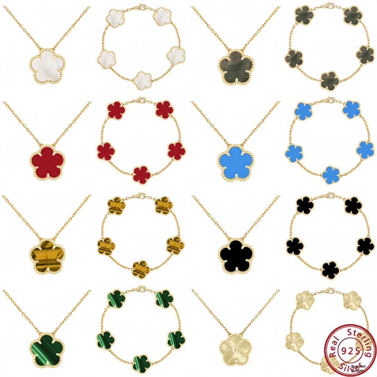 Classic Clover Necklace Pendant Pearl Mother sier Plated for Women's Girl Valentine's Mother's Day Engagement leaf designer Jewelry Gift wer Necklaces Chains
