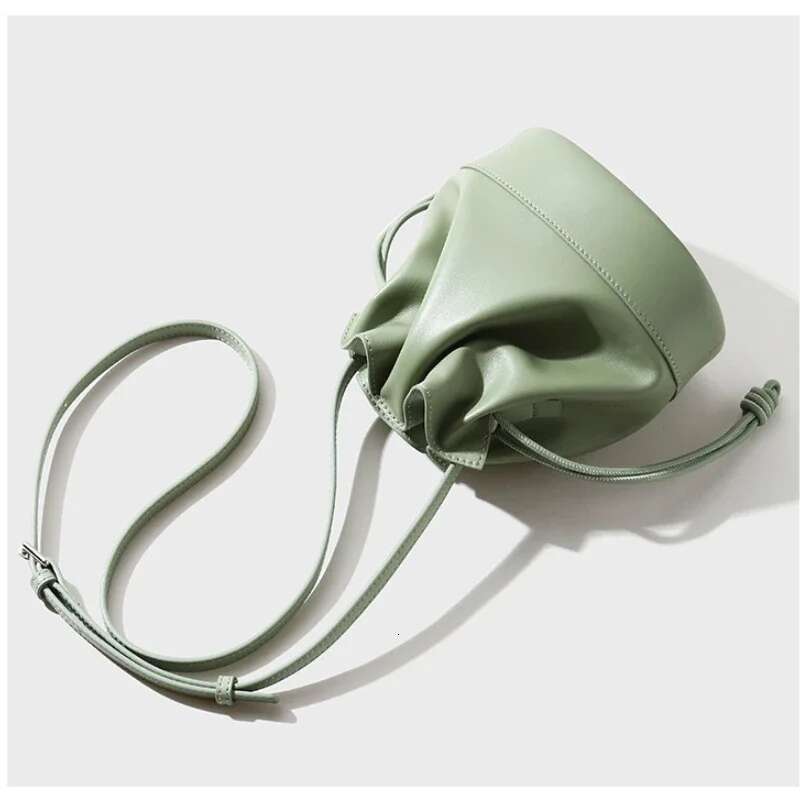 Jonlily Women Genuine Leather Shoulder Female Small Handbag Totes Casual Crossbody Daybag Mini Bucket Bag Purse -Kg1816