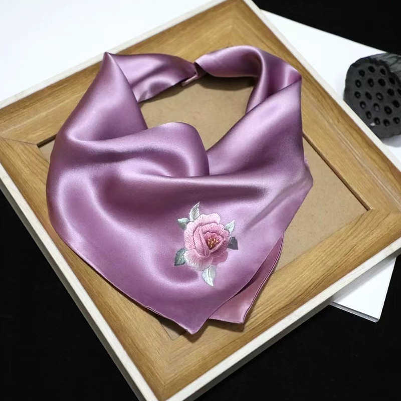 Su embroidery hand embroidered mulberry silk scarf is a must-have silk handkerchief for gift giving and personal use