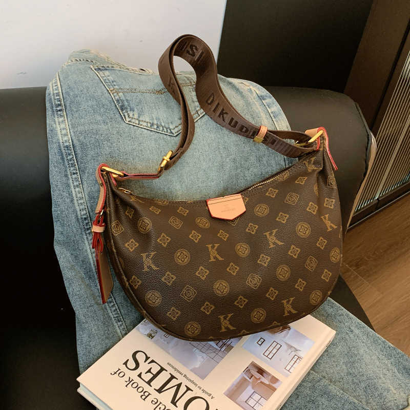 Designer bag Niche Womens New Printed Underarm Crossbody Texture Versatile Bag