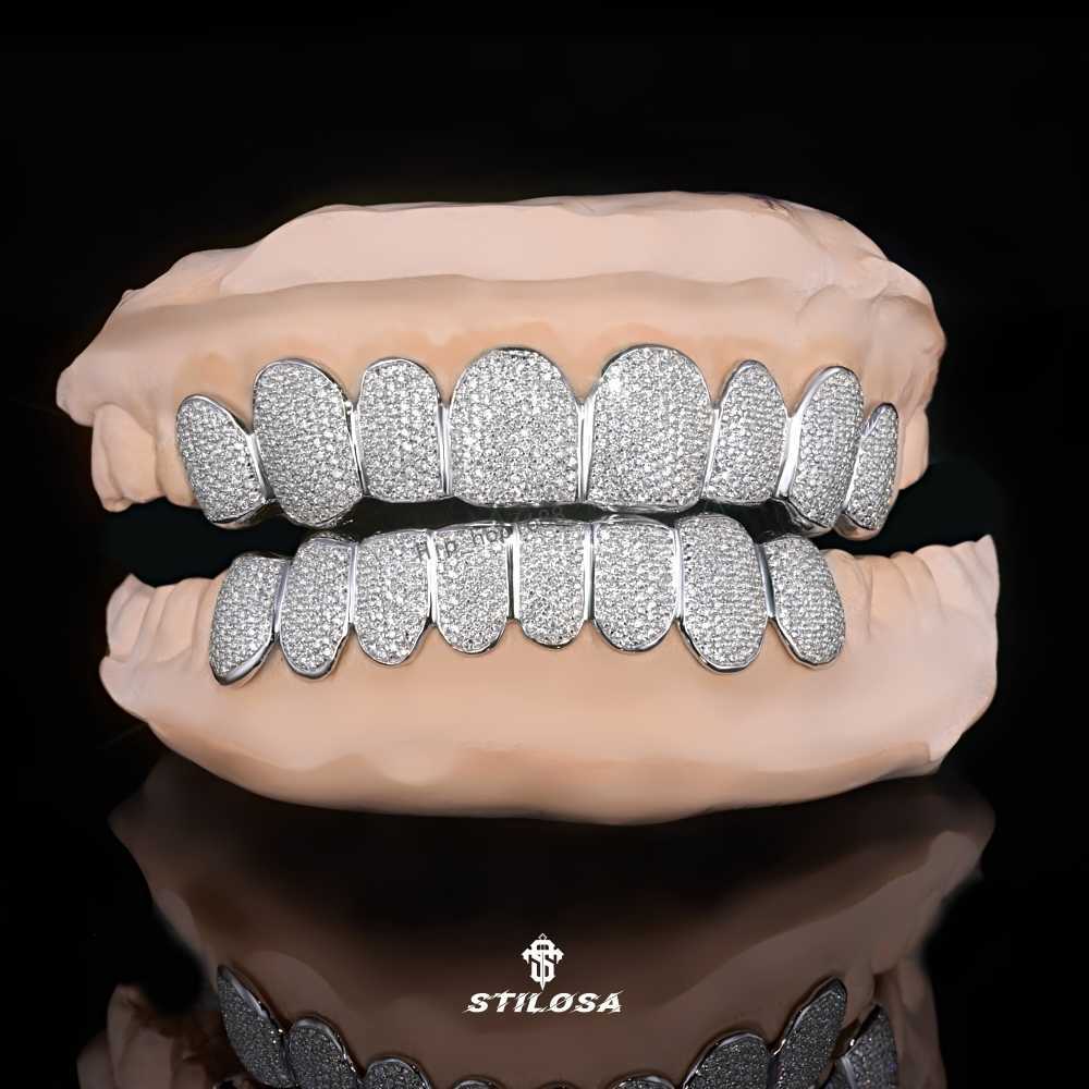 Luxury Brand Jewelry Custom Vvs Moissanite Grillz Hip Hop Iced Out Diamond 10K 14K 18K Gold 925 Silver Custom Grillz for Teeth