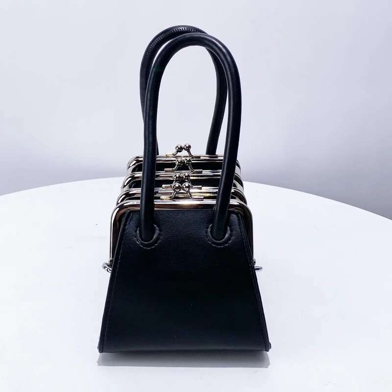 Mini Clip Bags For Women Designer Handbags And Purses 2024 New In Fashion Multi-Layer Accordion Black Shoulder Crossbod