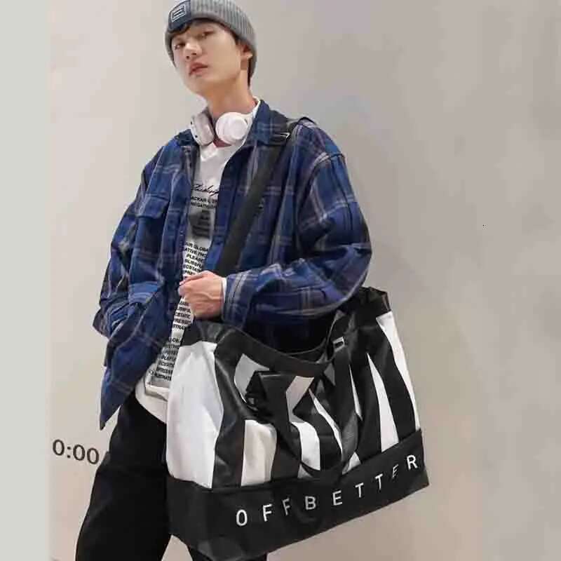 Trendy Fiess Men's And Women's Travel Large Capacity Handheld Crossbody Bag Short Distance Lage