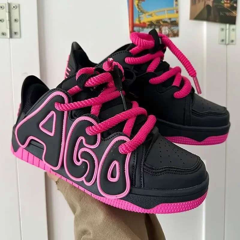 Women for Men Tennis Retro Star Y2K Punk Hip Hop Skateboard Fashion Male Sneakers Couple Out door Casual Sp