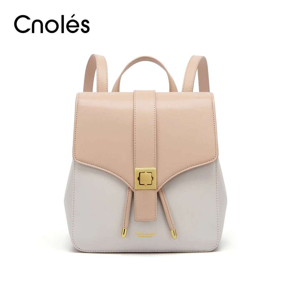 Women Fashion Cowhide 2022 Lady Business Leisure Backpack Female Casual School Bags Teenager Girls Bag