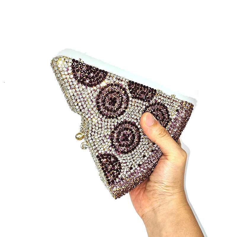 NEW Drop Women Rhie Purse Funny Pizza Bag Chic Crystal Clutches