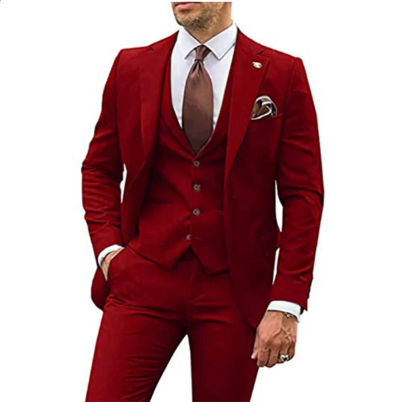 3 Pieces Beige Suits for Men Slim Fit Groom Tuxedo Wedding Suits Man Groomers Formal Party Suit Male Suits The Man 250214