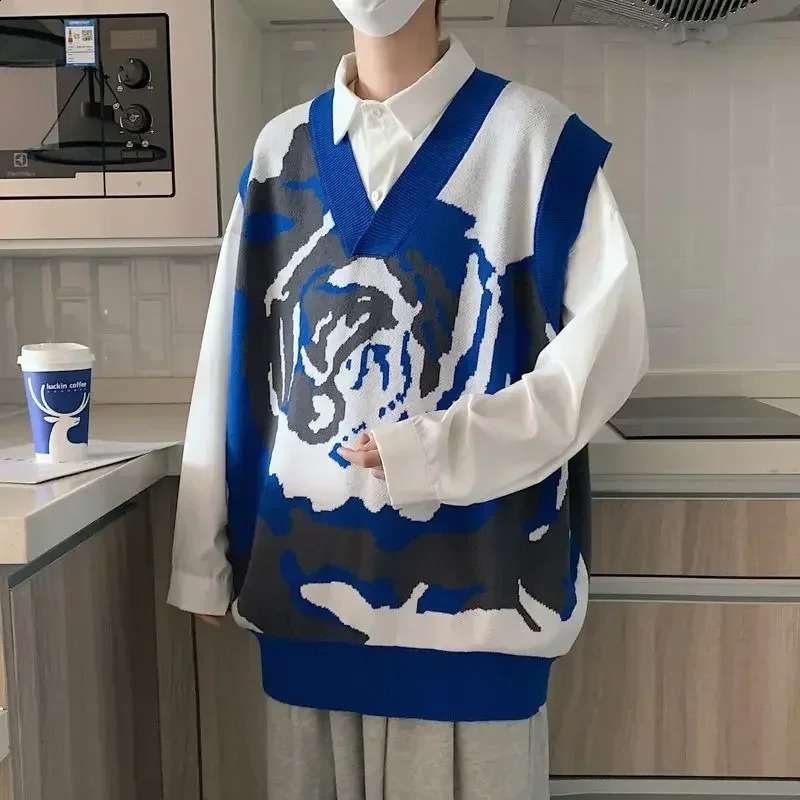 Mens outerwear mens clothing mens clothing mens clothing autumn and winter sleeveless elegant knitted vest 250210